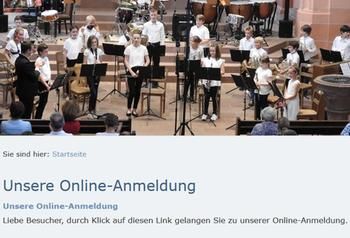 Screenshot der Homepage der Musikschule Wertheim