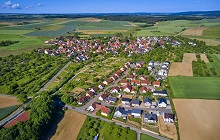 Luftbild der Ortschaft Sachsenhausen