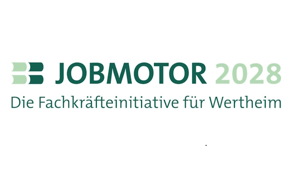 Logo/Schriftzug Jobmotor 2028 - Die Fachkräfteinitiative für Wertheim